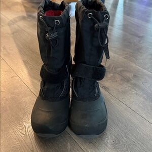 Kamik Kids Black Winter Snow Boots with Red Lining